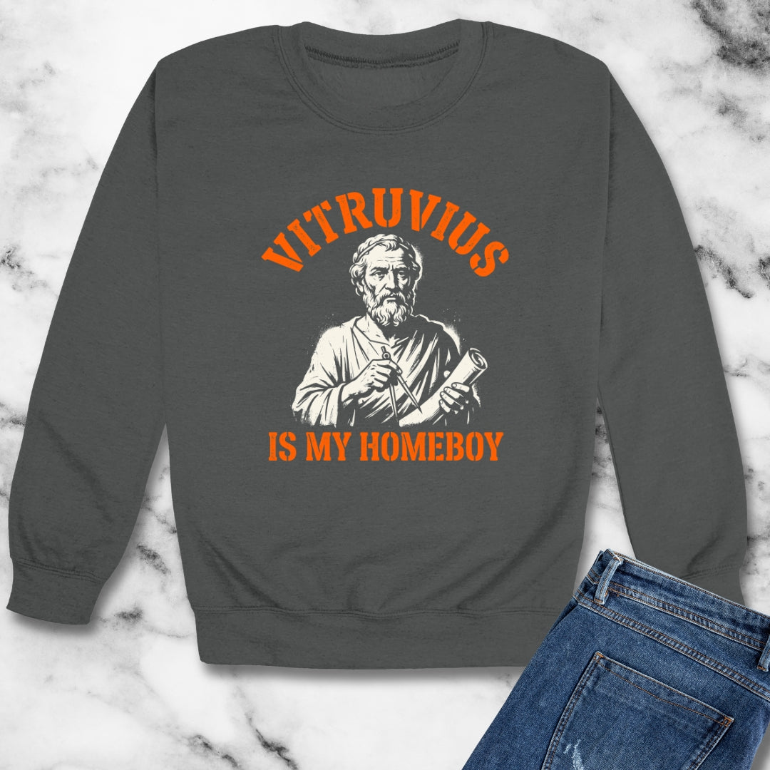Vitruvius is My Homeboy Unisex Heavy Crewneck Sweatshirt