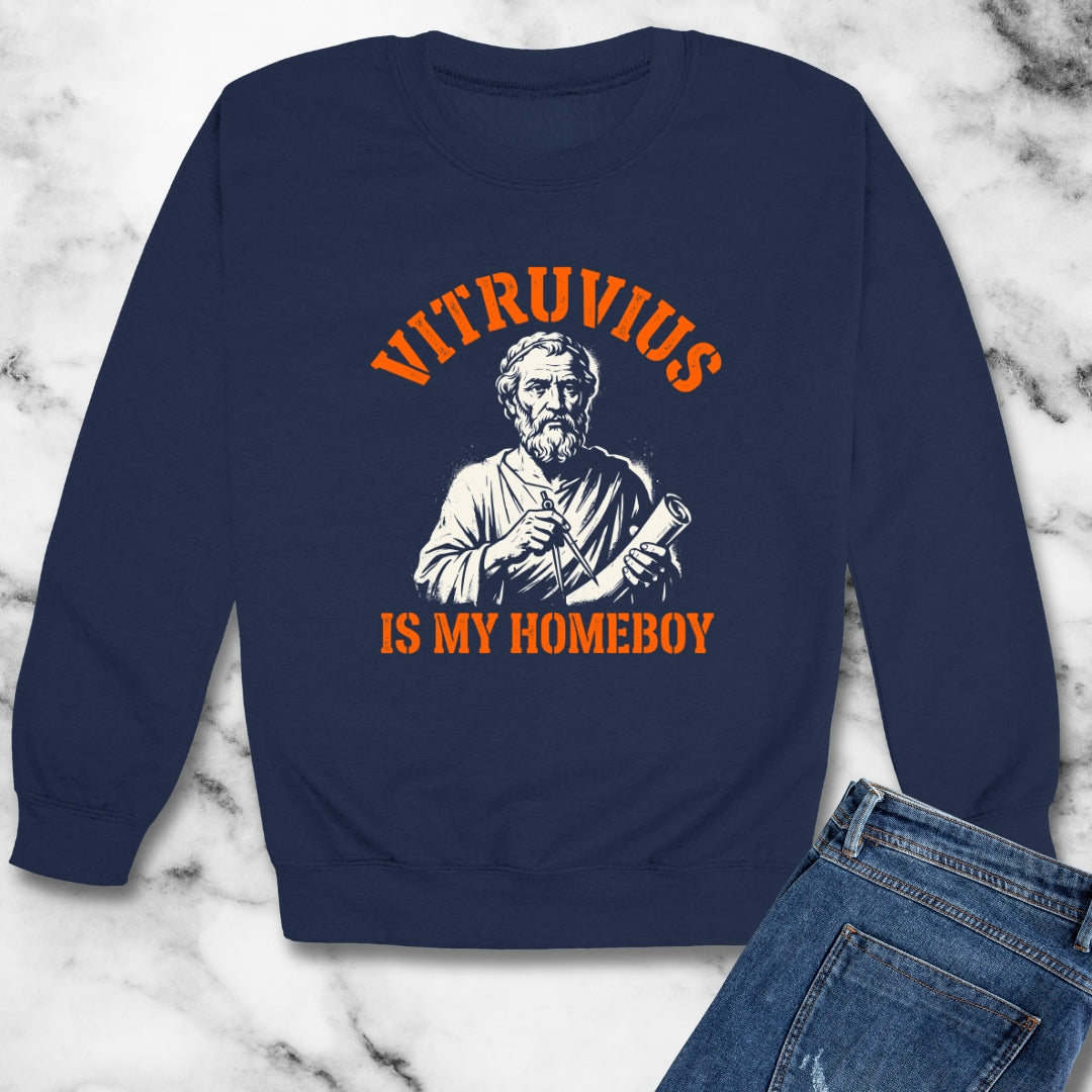 Vitruvius is My Homeboy Unisex Heavy Crewneck Sweatshirt