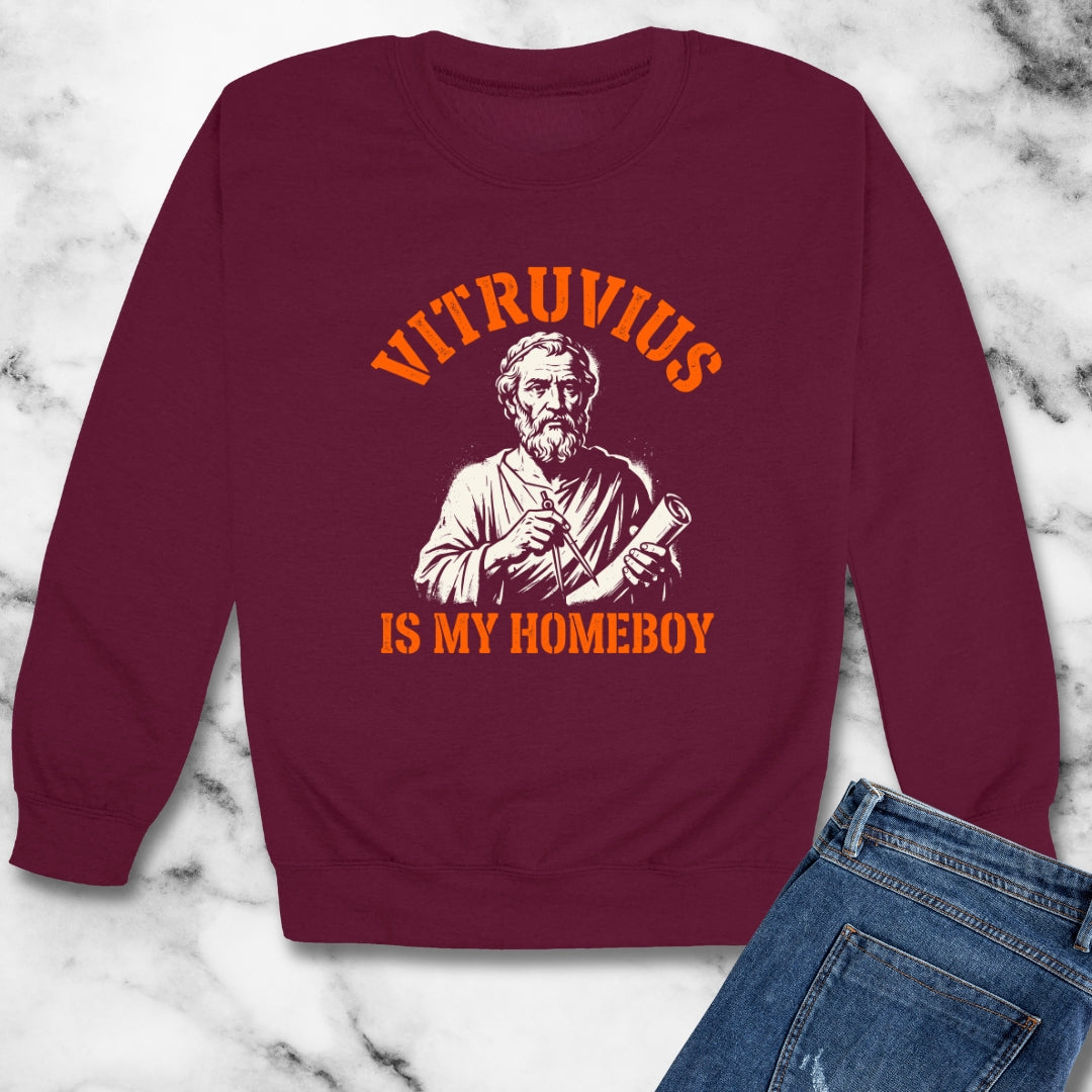 Vitruvius is My Homeboy Unisex Heavy Crewneck Sweatshirt