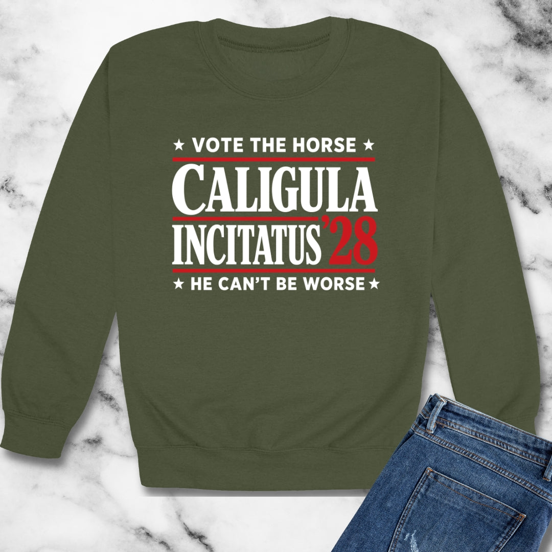 Caligula Incitatus Vote the Horse Unisex Heavy Crewneck Sweatshirt
