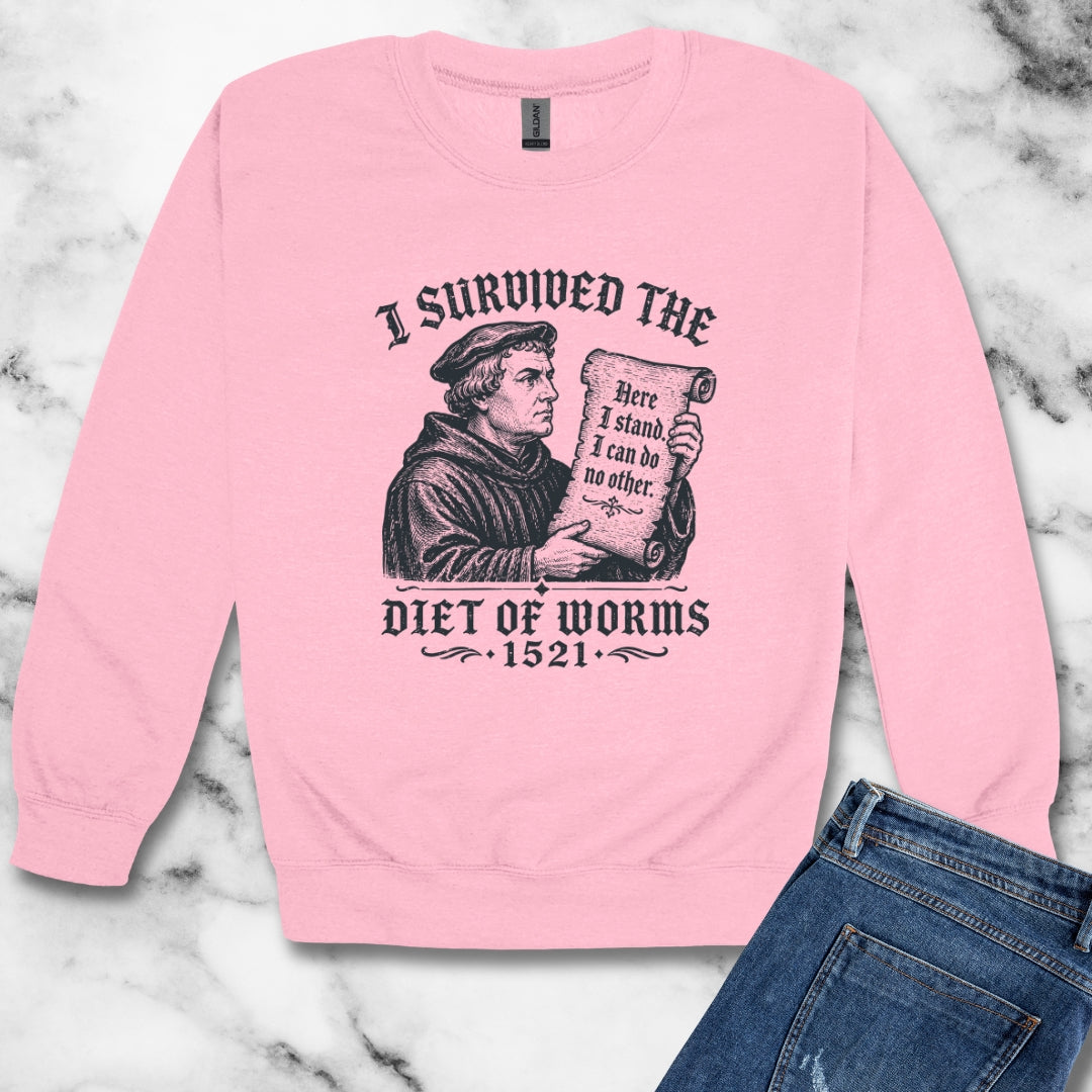 I Survived the Diet of Worms Unisex Heavy Crewneck Sweatshirt