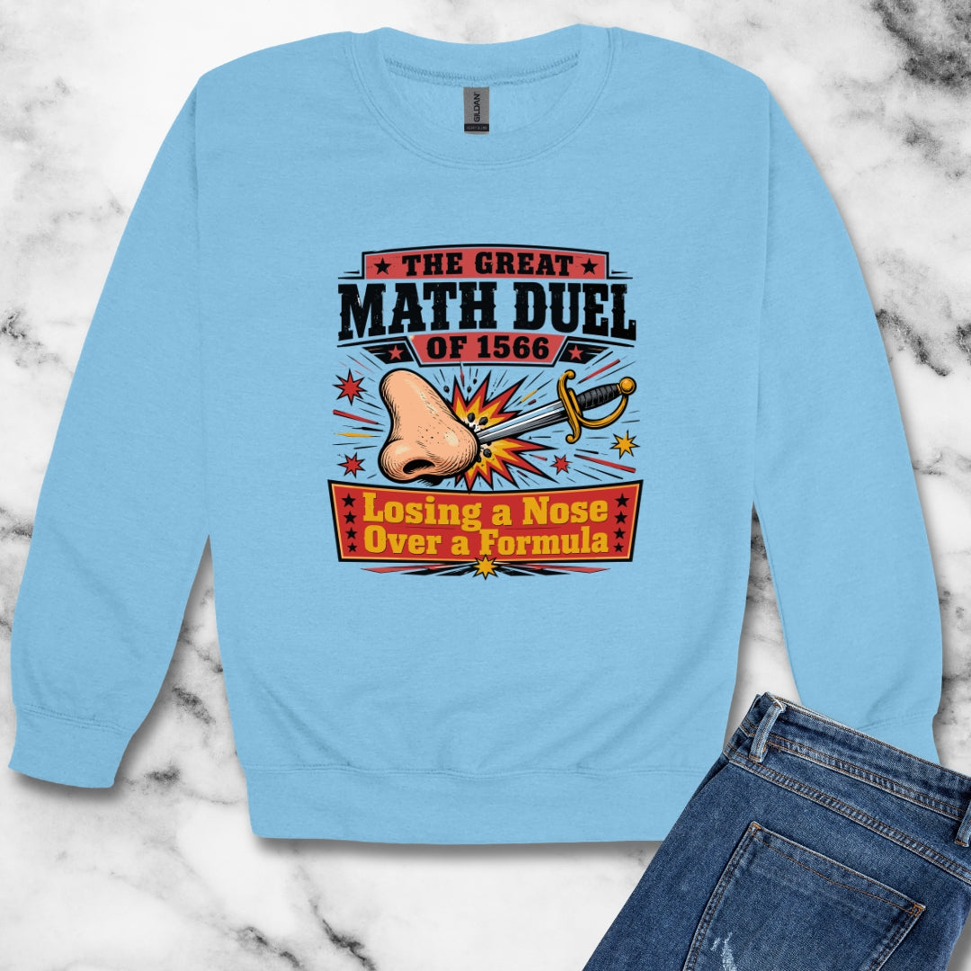 Tycho Brahe Nose Math Duel Unisex Heavy Crewneck Sweatshirt