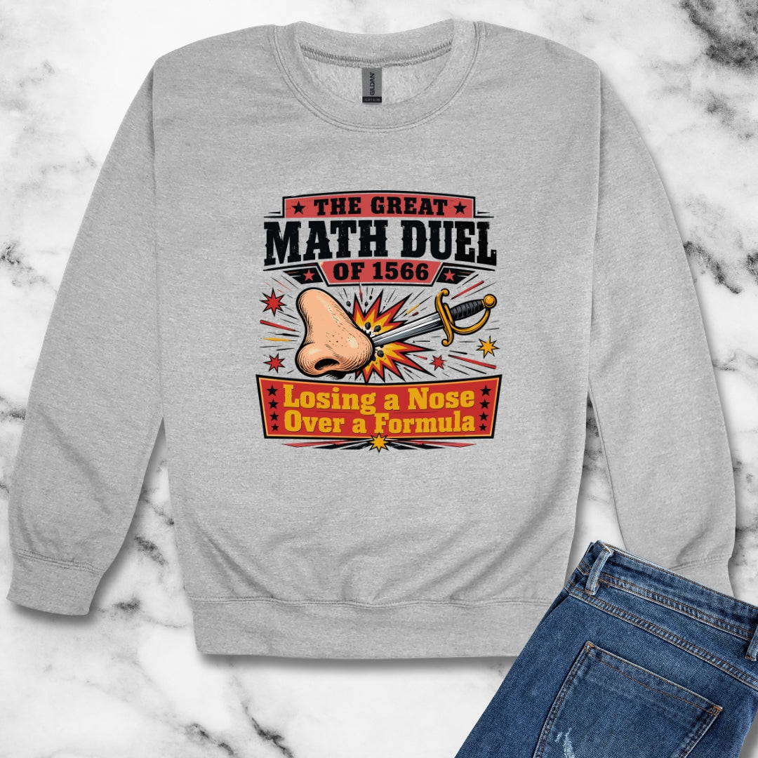 Tycho Brahe Nose Math Duel Unisex Heavy Crewneck Sweatshirt