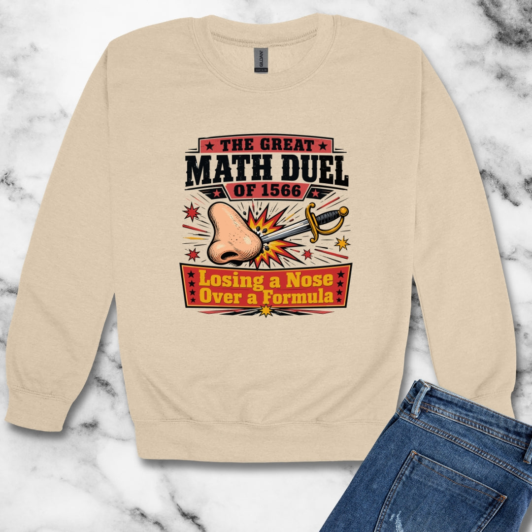 Tycho Brahe Nose Math Duel Unisex Heavy Crewneck Sweatshirt