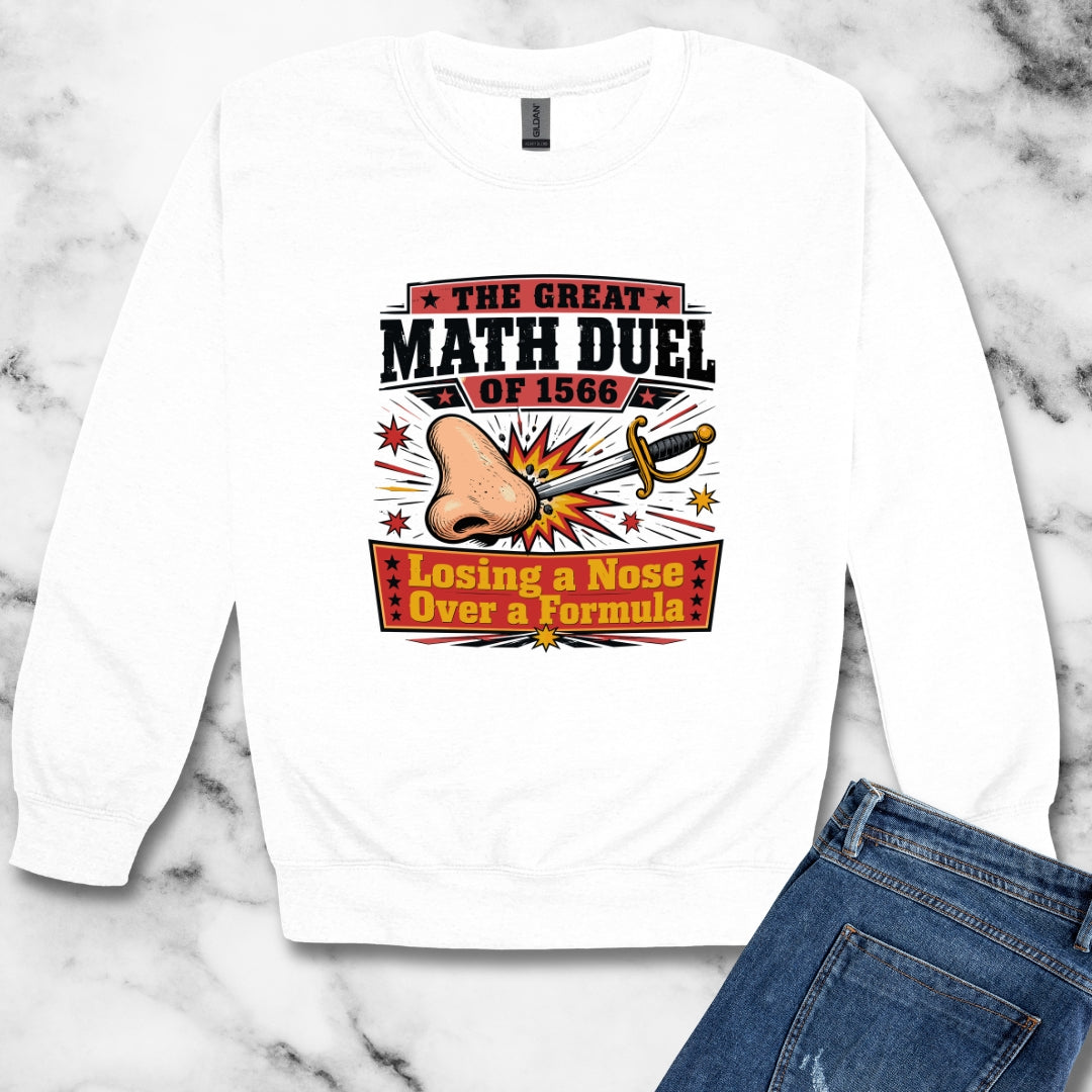 Tycho Brahe Nose Math Duel Unisex Heavy Crewneck Sweatshirt
