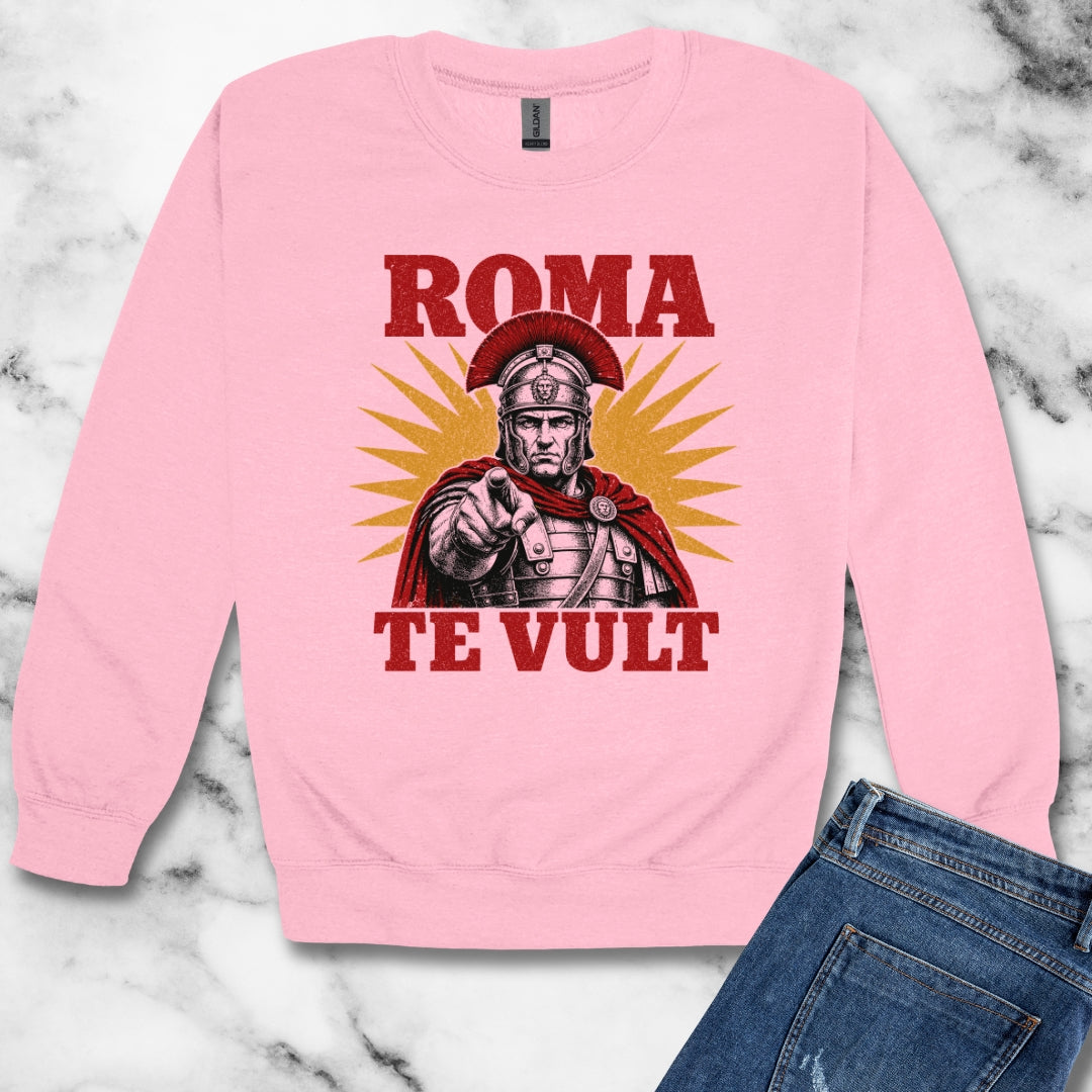 Roma Te Vult Rome Wants You Latin Unisex Heavy Crewneck Sweatshirt