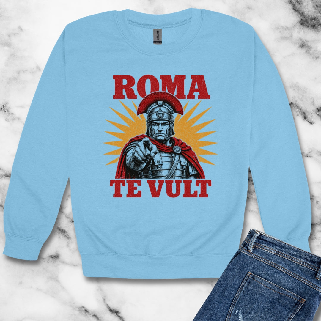 Roma Te Vult Rome Wants You Latin Unisex Heavy Crewneck Sweatshirt