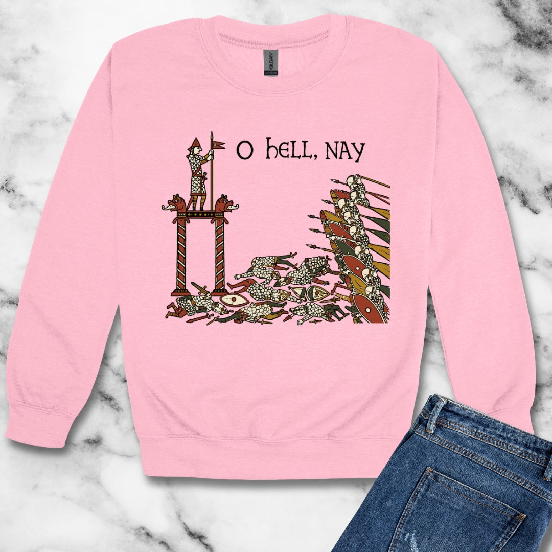 Hell Nay Bayeux Tapestry Unisex Heavy Crewneck Sweatshirt