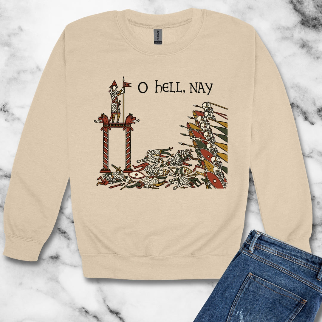 Hell Nay Bayeux Tapestry Unisex Heavy Crewneck Sweatshirt