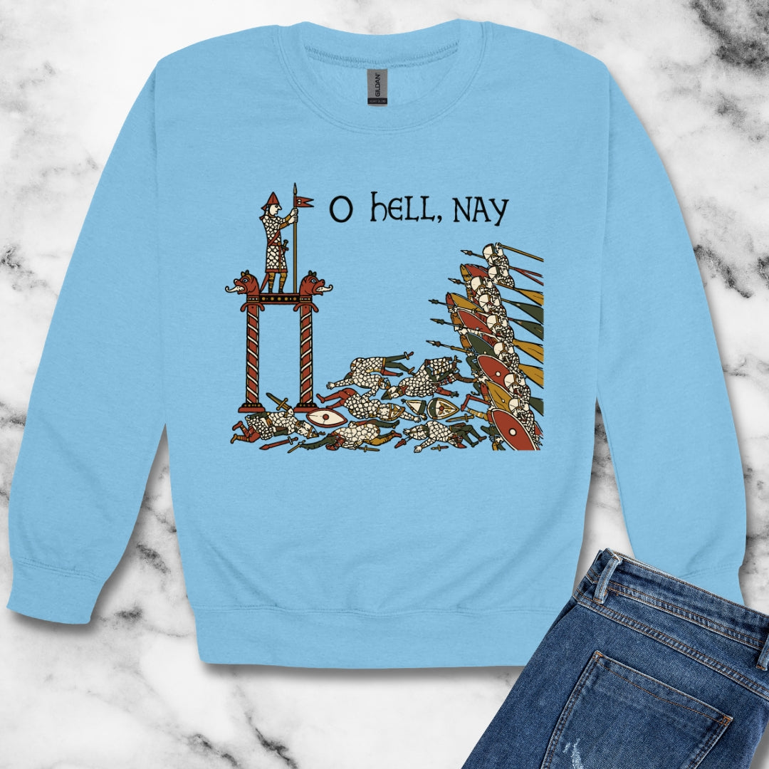 Hell Nay Bayeux Tapestry Unisex Heavy Crewneck Sweatshirt