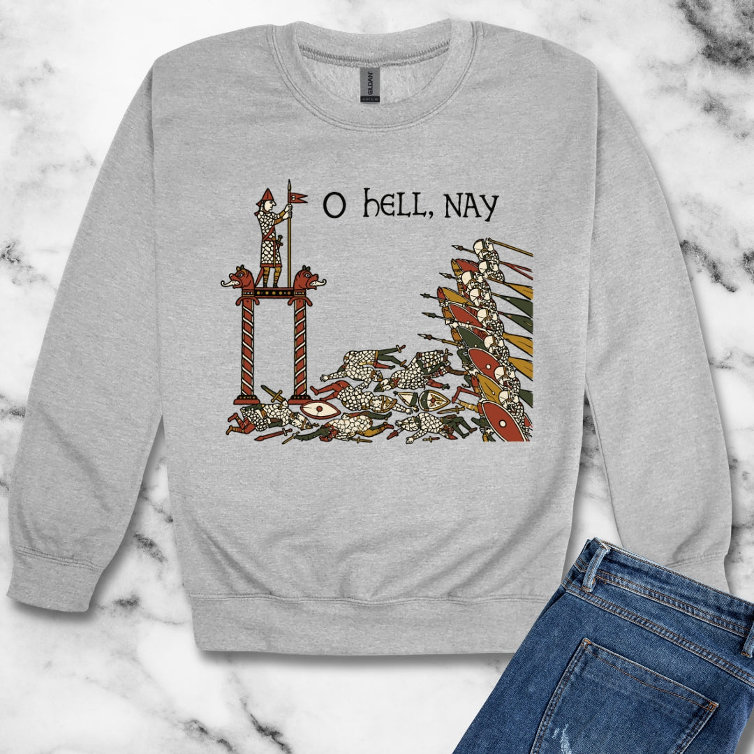 Hell Nay Bayeux Tapestry Unisex Heavy Crewneck Sweatshirt