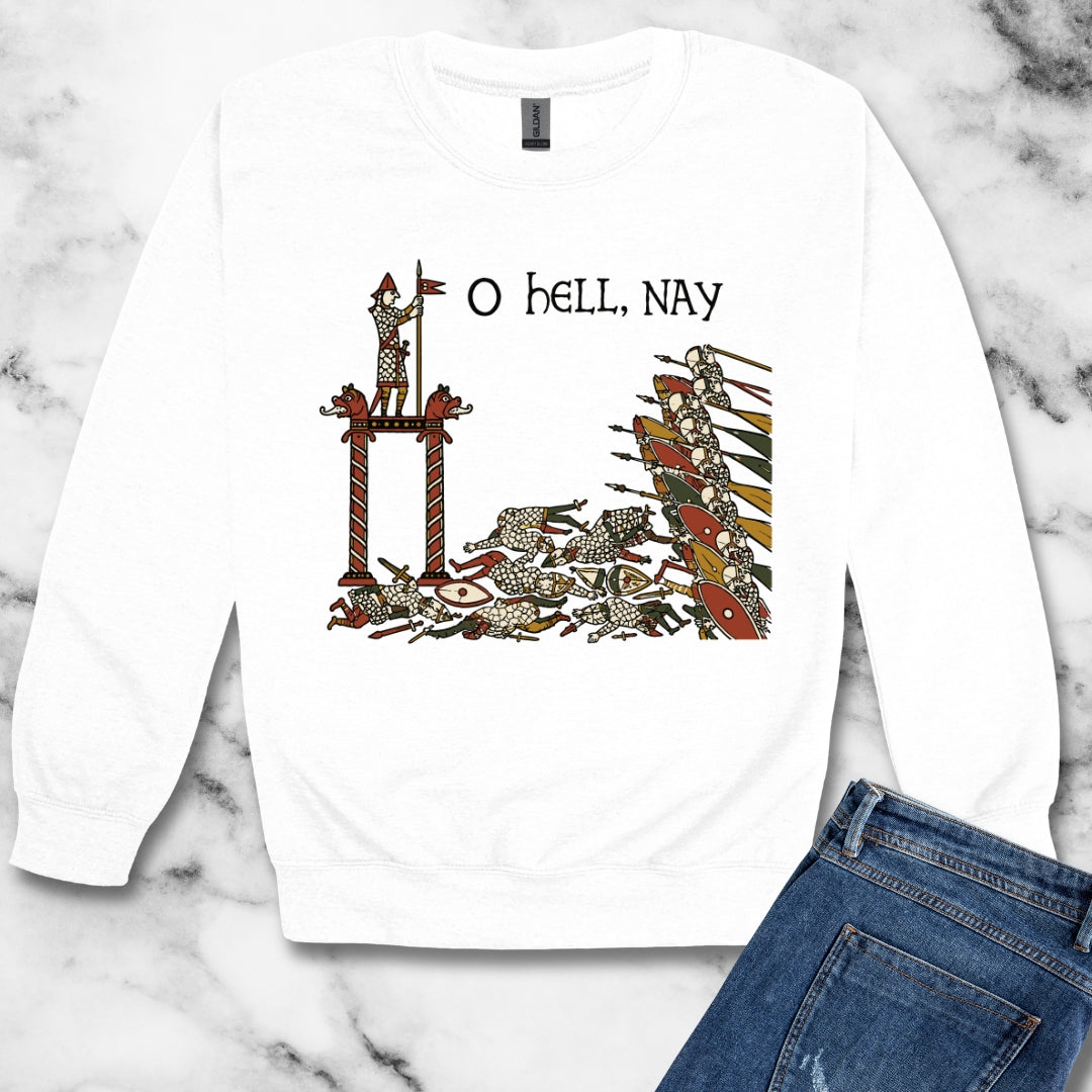 Hell Nay Bayeux Tapestry Unisex Heavy Crewneck Sweatshirt