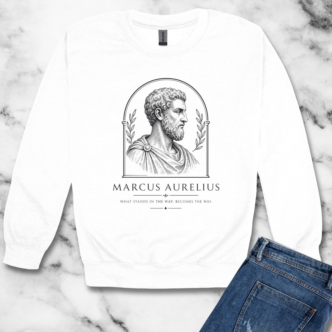 Marcus Aurelius the Way Quote Unisex Heavy Crewneck Sweatshirt