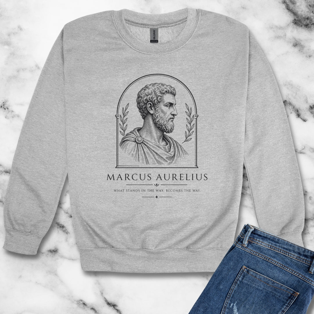 Marcus Aurelius the Way Quote Unisex Heavy Crewneck Sweatshirt