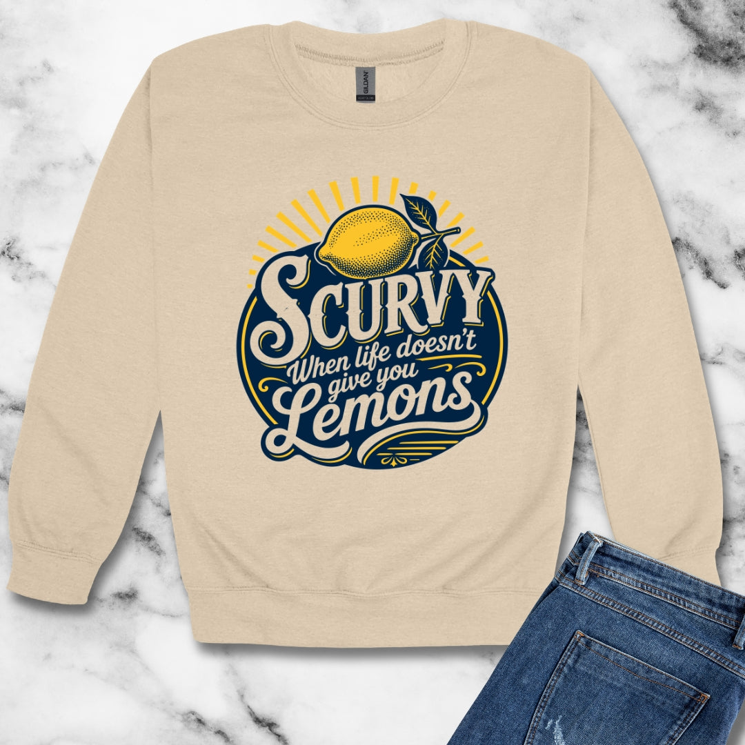 Scurvy Lemons Unisex Heavy Crewneck Sweatshirt