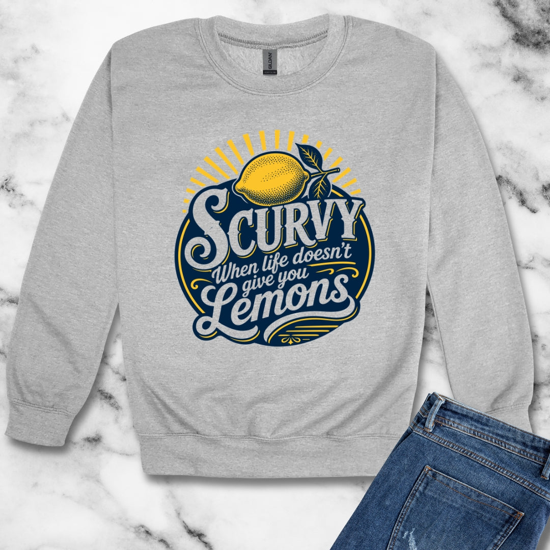Scurvy Lemons Unisex Heavy Crewneck Sweatshirt