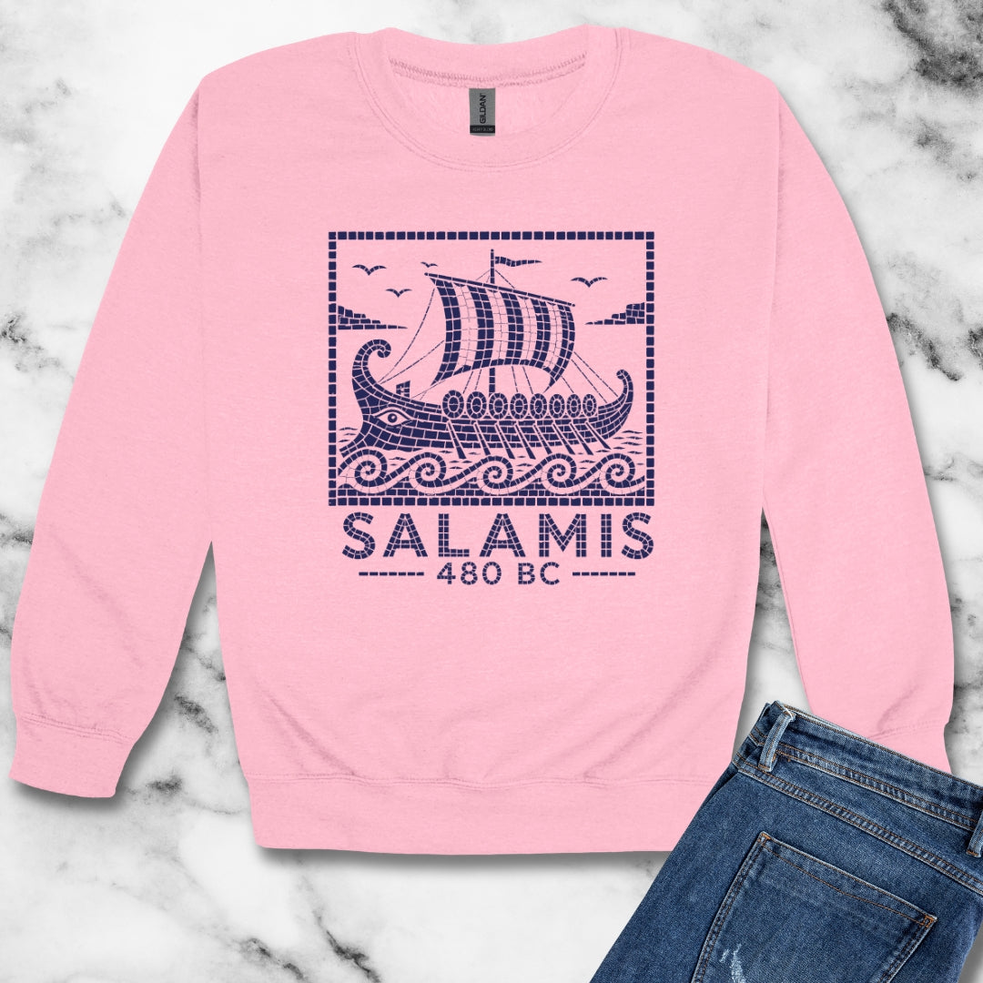 Ancient Greek Naval Battle of Salamis Unisex Heavy Crewneck Sweatshirt