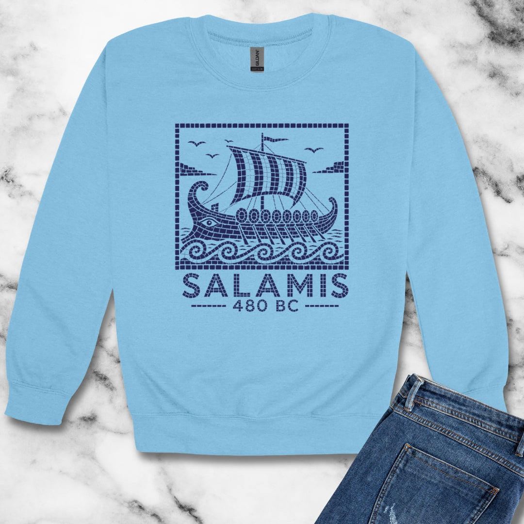 Ancient Greek Naval Battle of Salamis Unisex Heavy Crewneck Sweatshirt