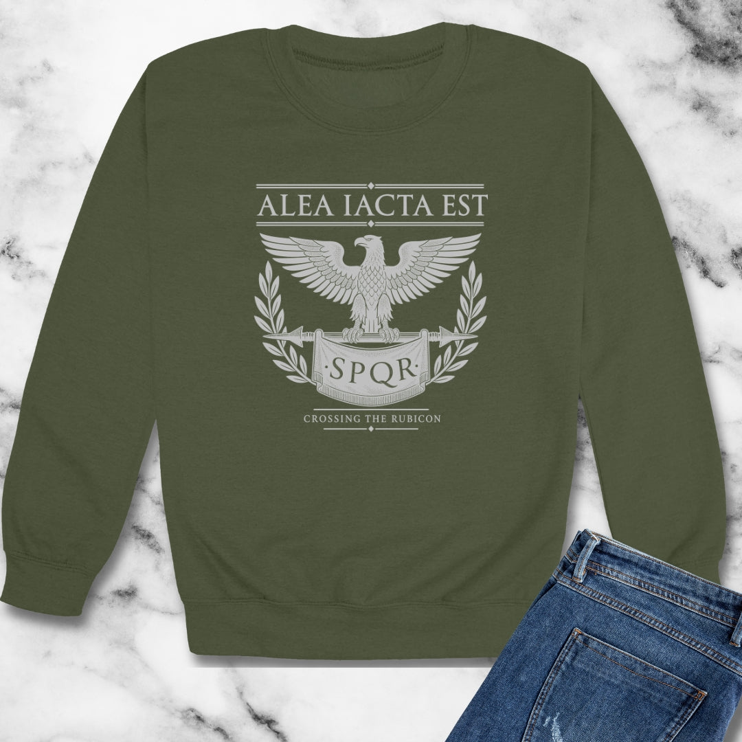 Alea Iacta Est Crossing Rubicon Unisex Heavy Crewneck Sweatshirt