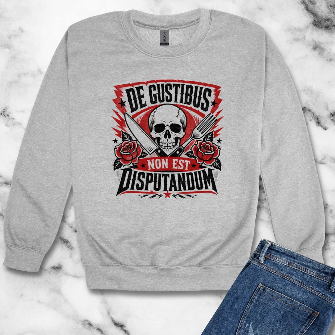 De Gustibus Non Est Disputandum Matters of Taste Unisex Heavy Crewneck Sweatshirt