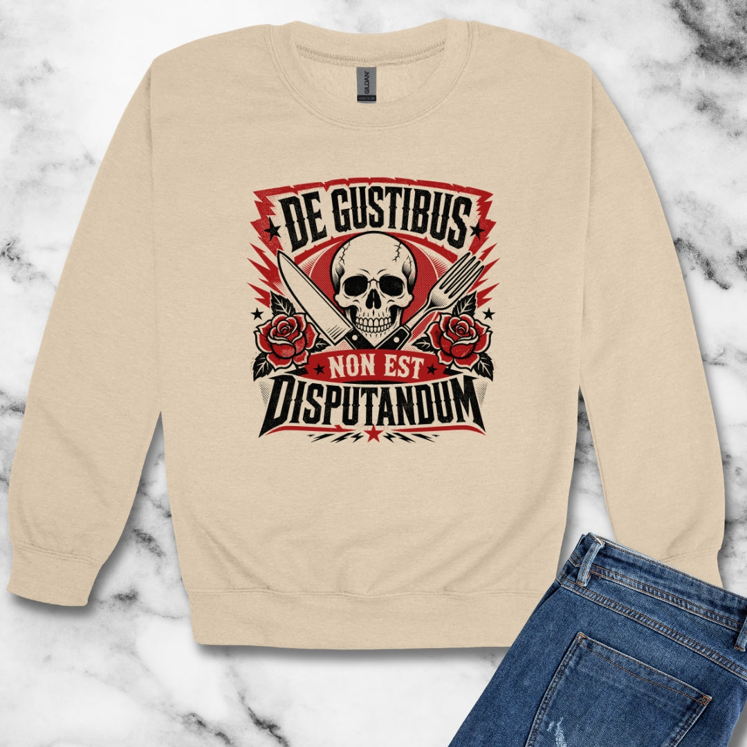 De Gustibus Non Est Disputandum Matters of Taste Unisex Heavy Crewneck Sweatshirt