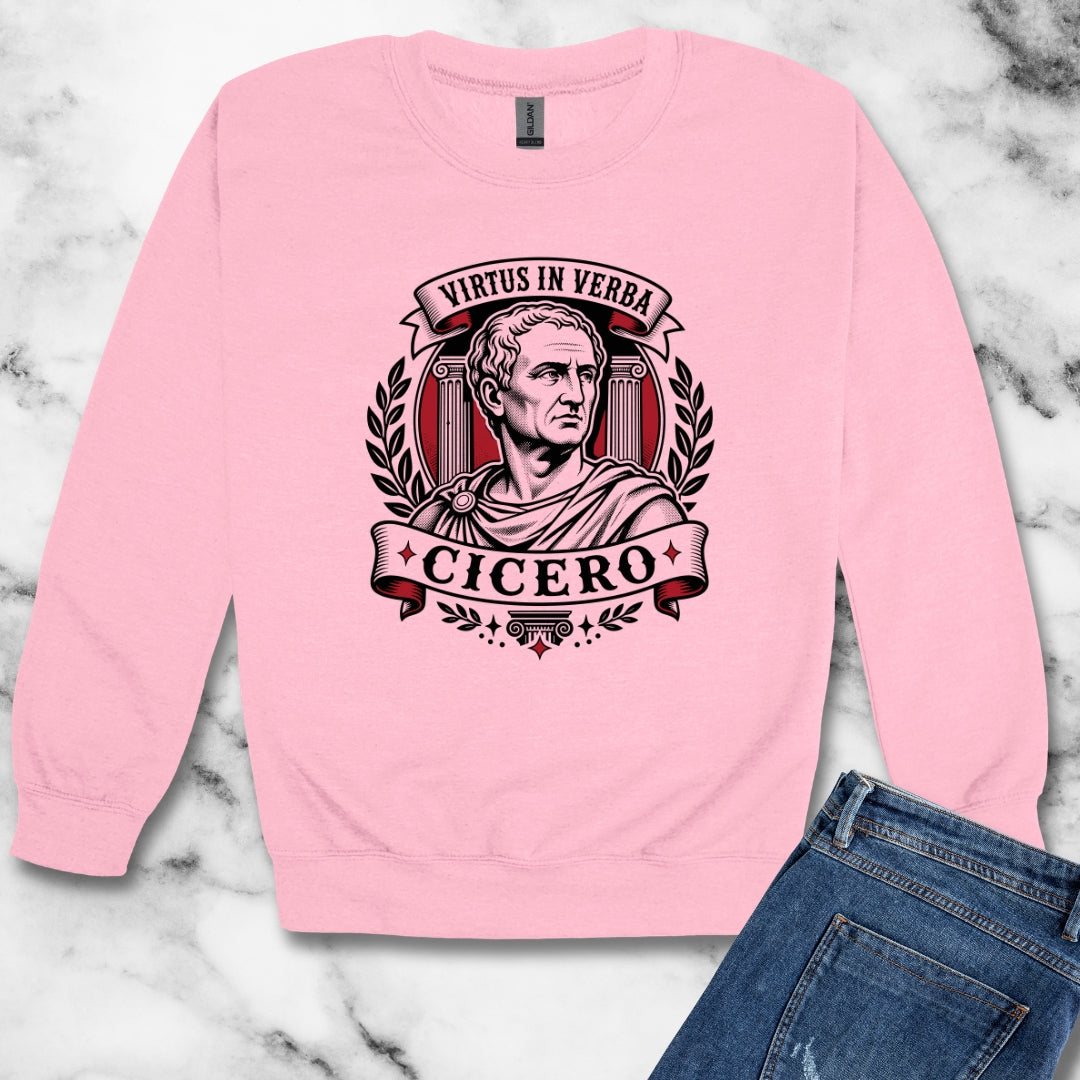 Virtus in Verba Cicero Unisex Heavy Crewneck Sweatshirt