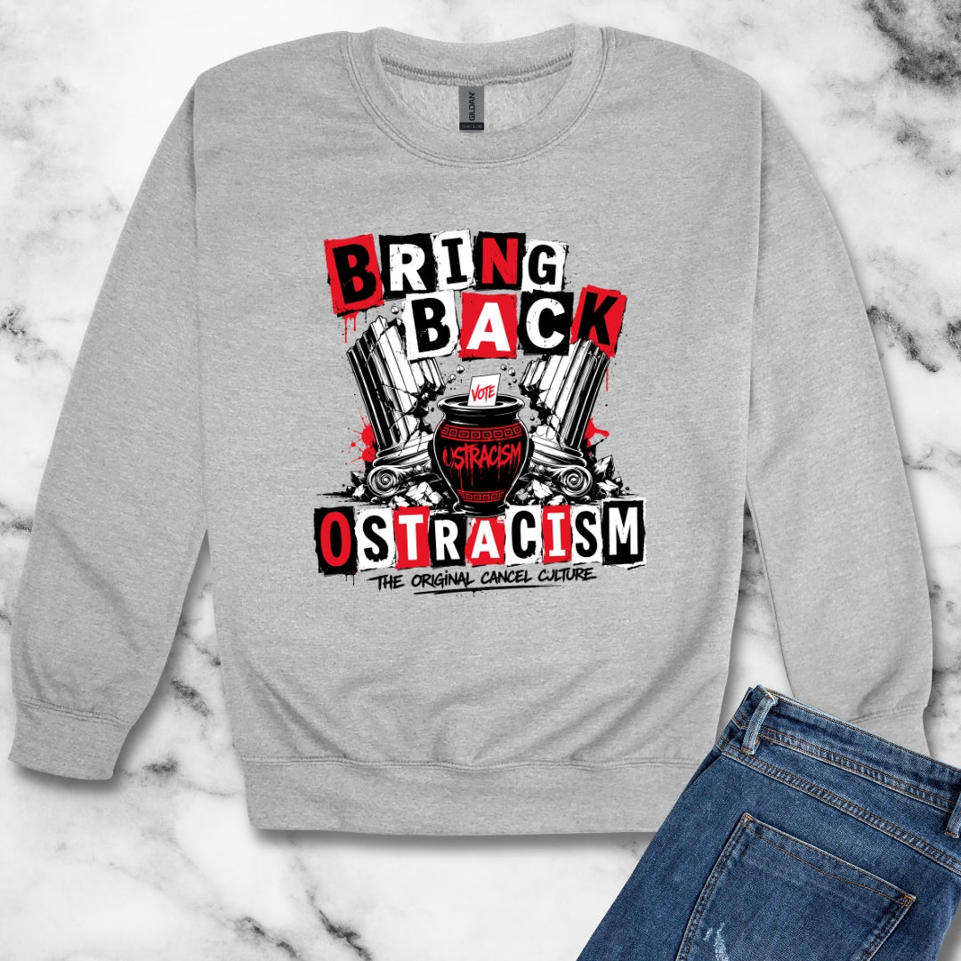 Bring Back Ostracism Punk Aesthetic Unisex Heavy Crewneck Sweatshirt