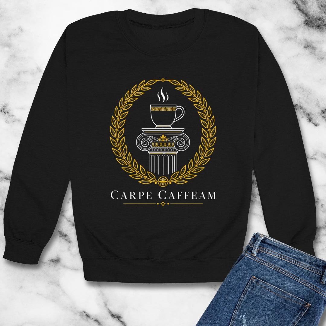 Carpe Caffeam Minimalist Unisex Heavy Crewneck Sweatshirt