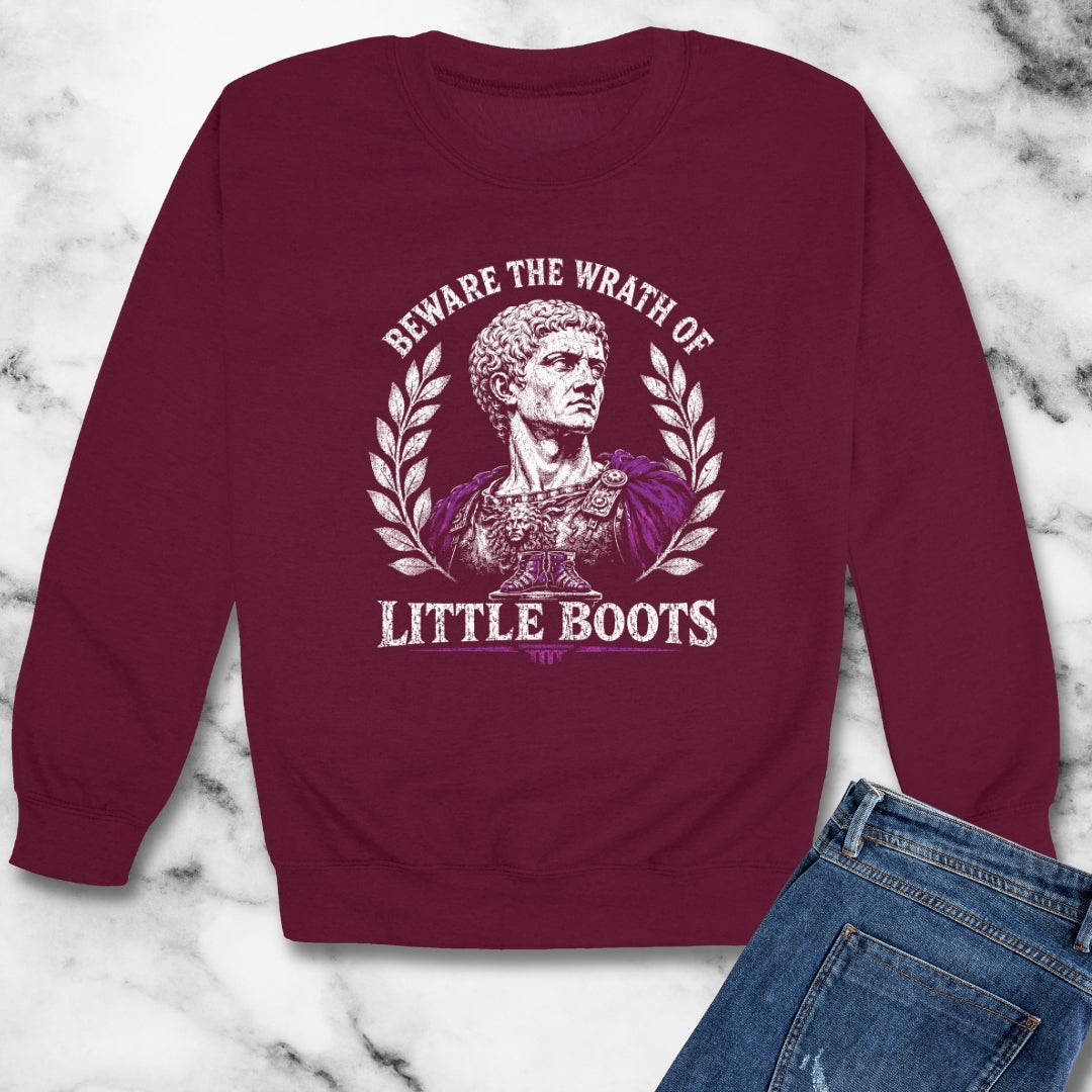 Caligula Beware Wrath of Little Boots Unisex Heavy Crewneck Sweatshirt