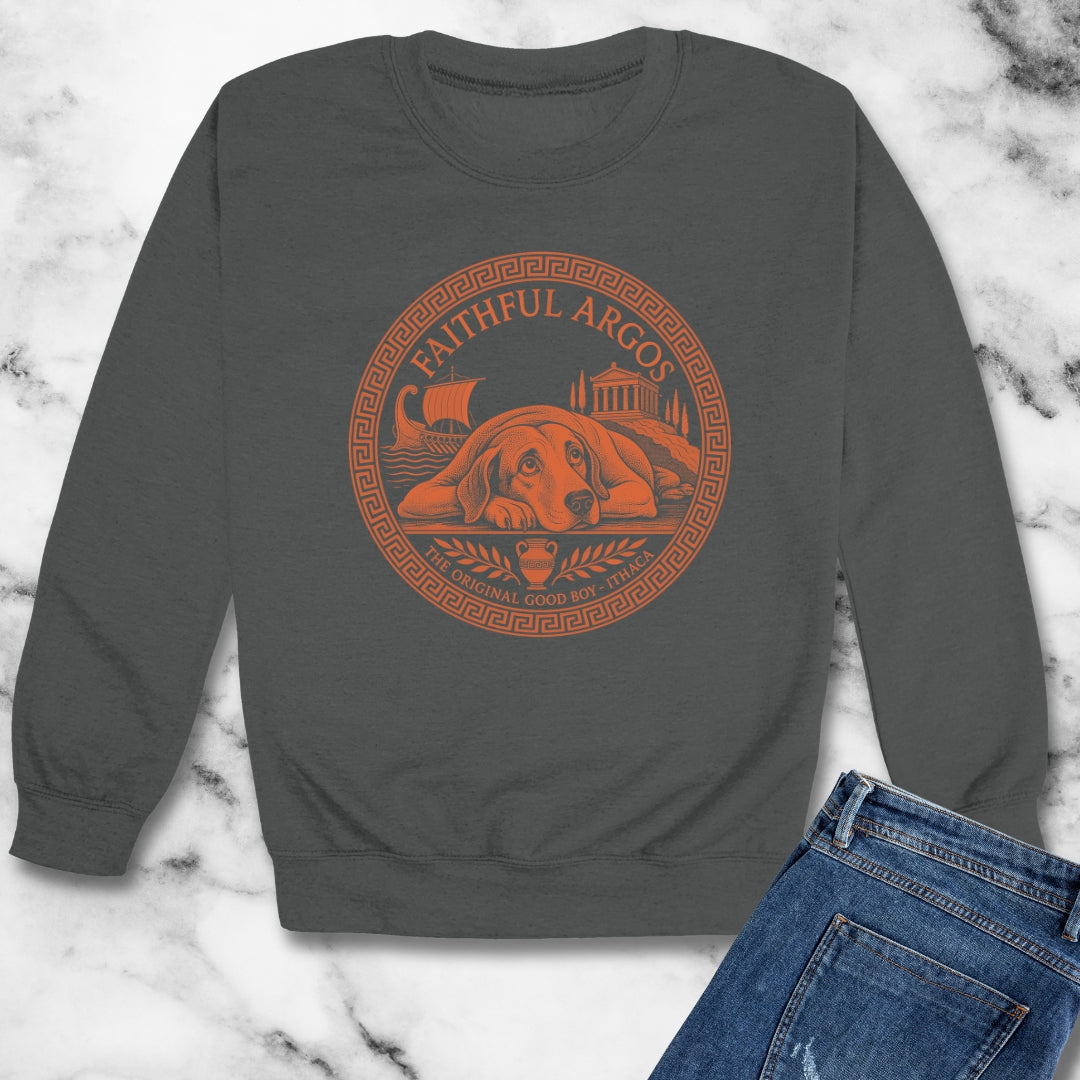 Faithful Argos the Dog Unisex Heavy Crewneck Sweatshirt
