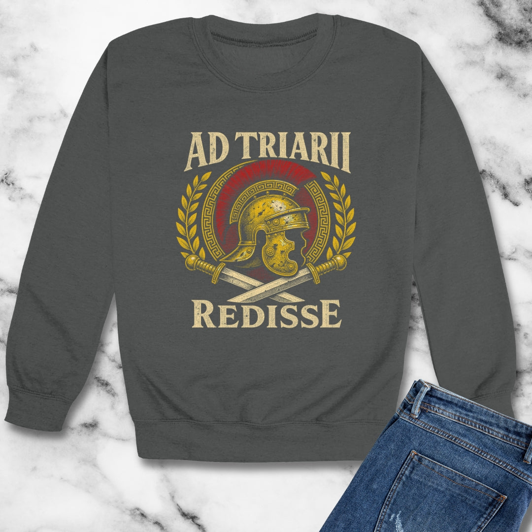 Ad Triarii Redisse Do or Die in Latin Unisex Heavy Crewneck Sweatshirt