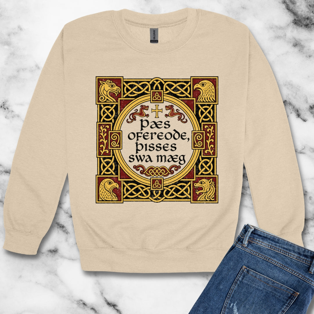 This Too Shall Pass Old English Unisex Heavy Crewneck Sweatshirt