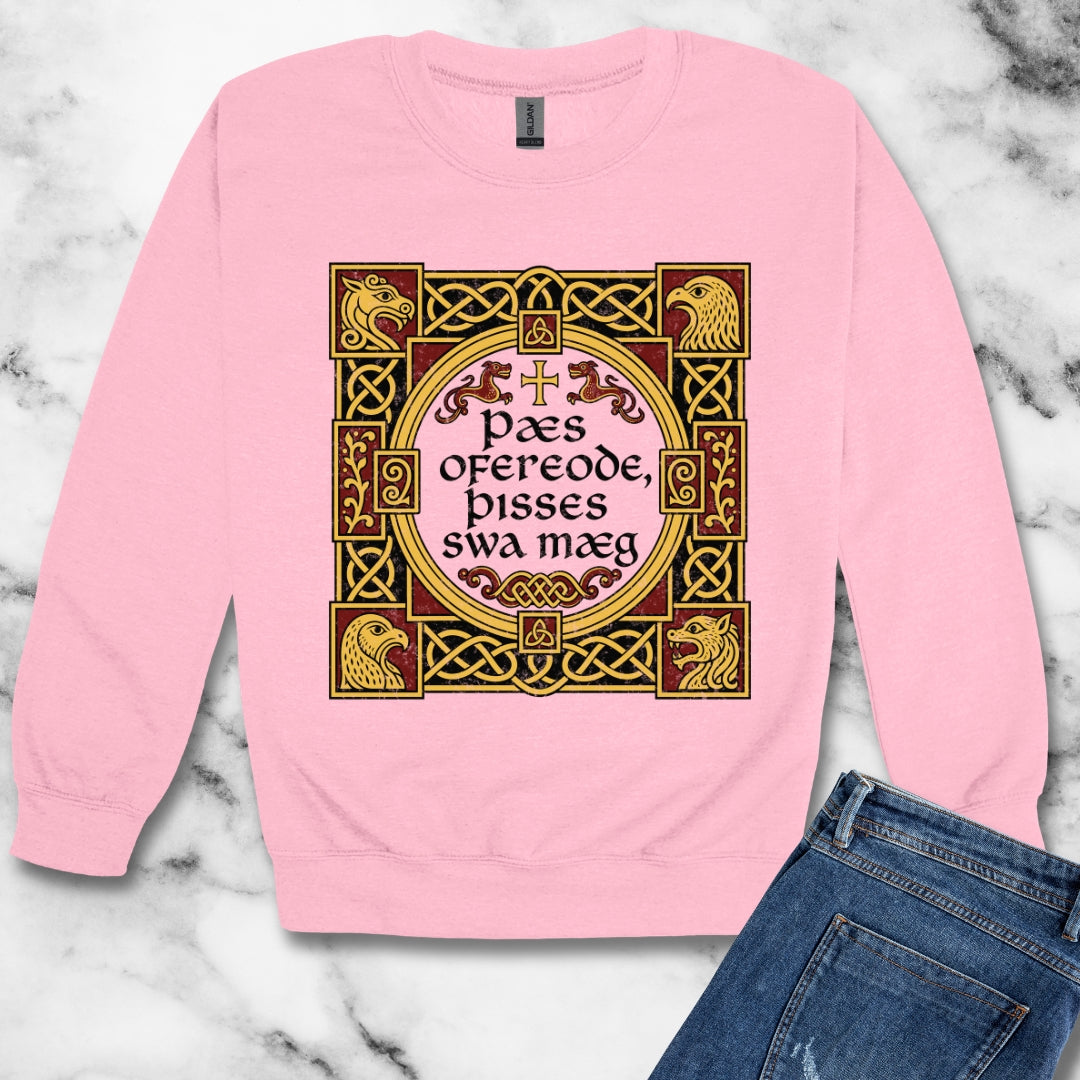 This Too Shall Pass Old English Unisex Heavy Crewneck Sweatshirt
