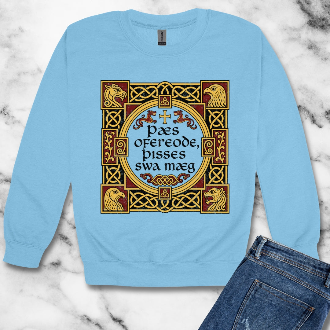 This Too Shall Pass Old English Unisex Heavy Crewneck Sweatshirt