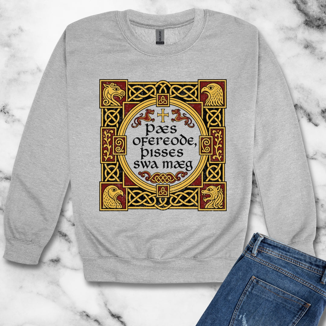 This Too Shall Pass Old English Unisex Heavy Crewneck Sweatshirt