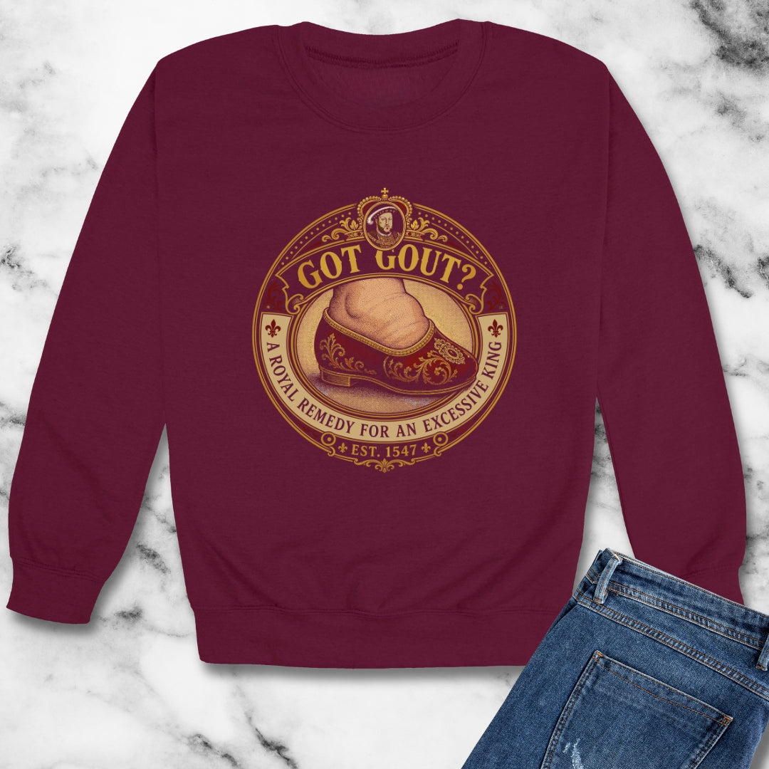 Got Gout Henry VIII Foot Unisex Heavy Crewneck Sweatshirt