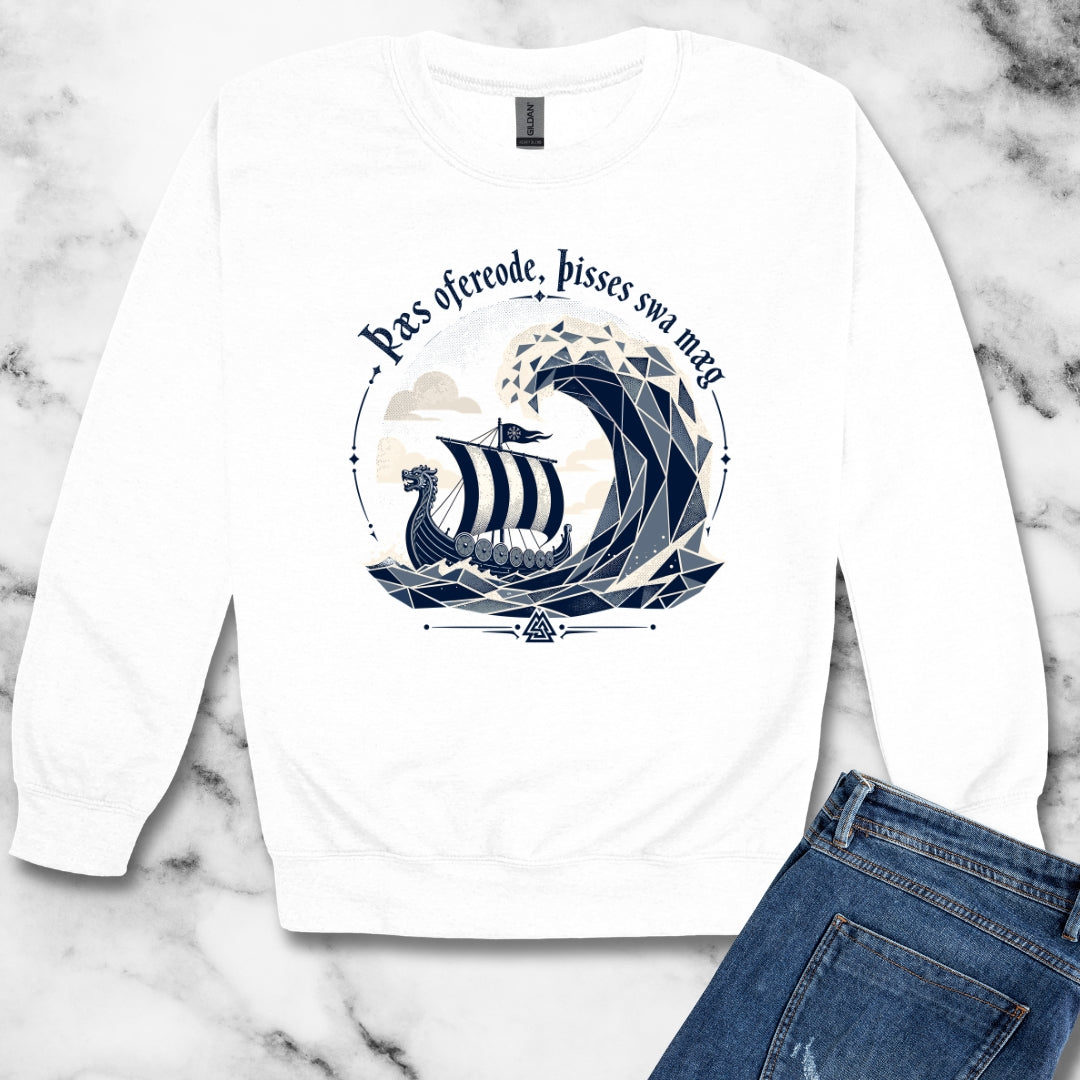 This Too Shall Pass Old English Longboat Unisex Heavy Crewneck Sweatshirt