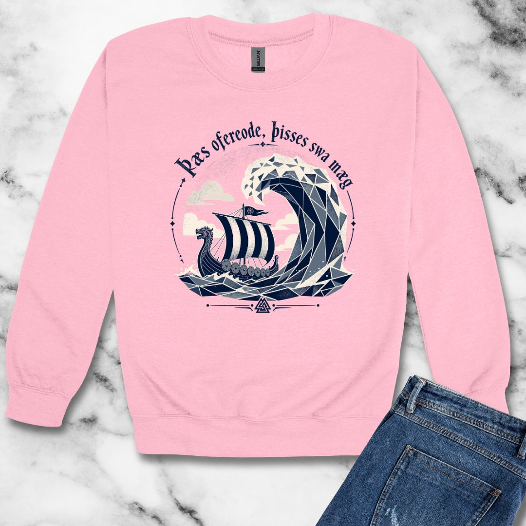 This Too Shall Pass Old English Longboat Unisex Heavy Crewneck Sweatshirt