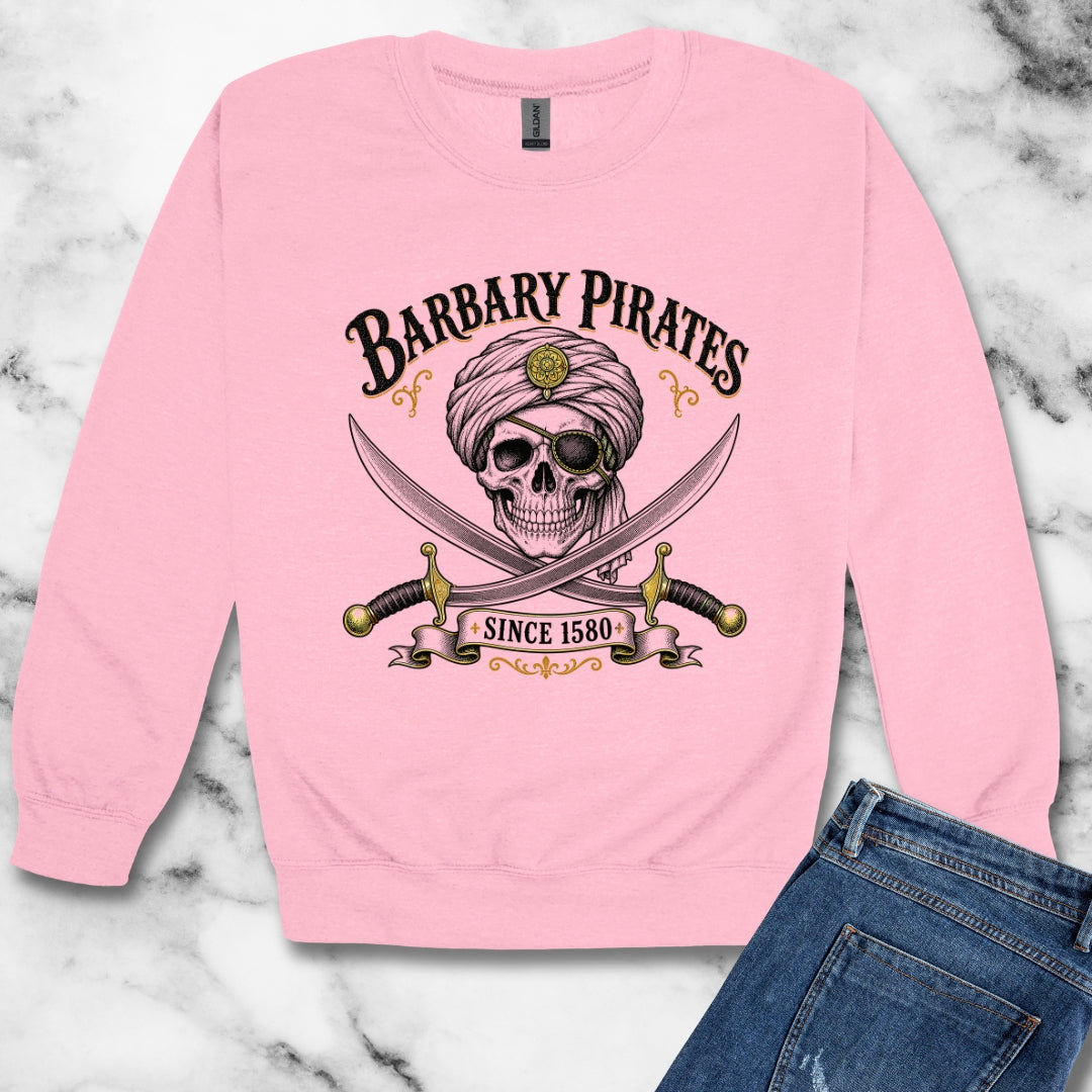 Barbary Pirates Since 1580 Unisex Heavy Crewneck Sweatshirt
