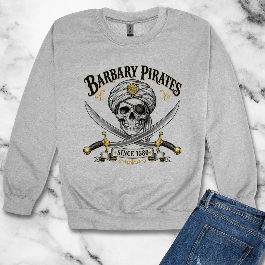 Barbary Pirates Since 1580 Unisex Heavy Crewneck Sweatshirt