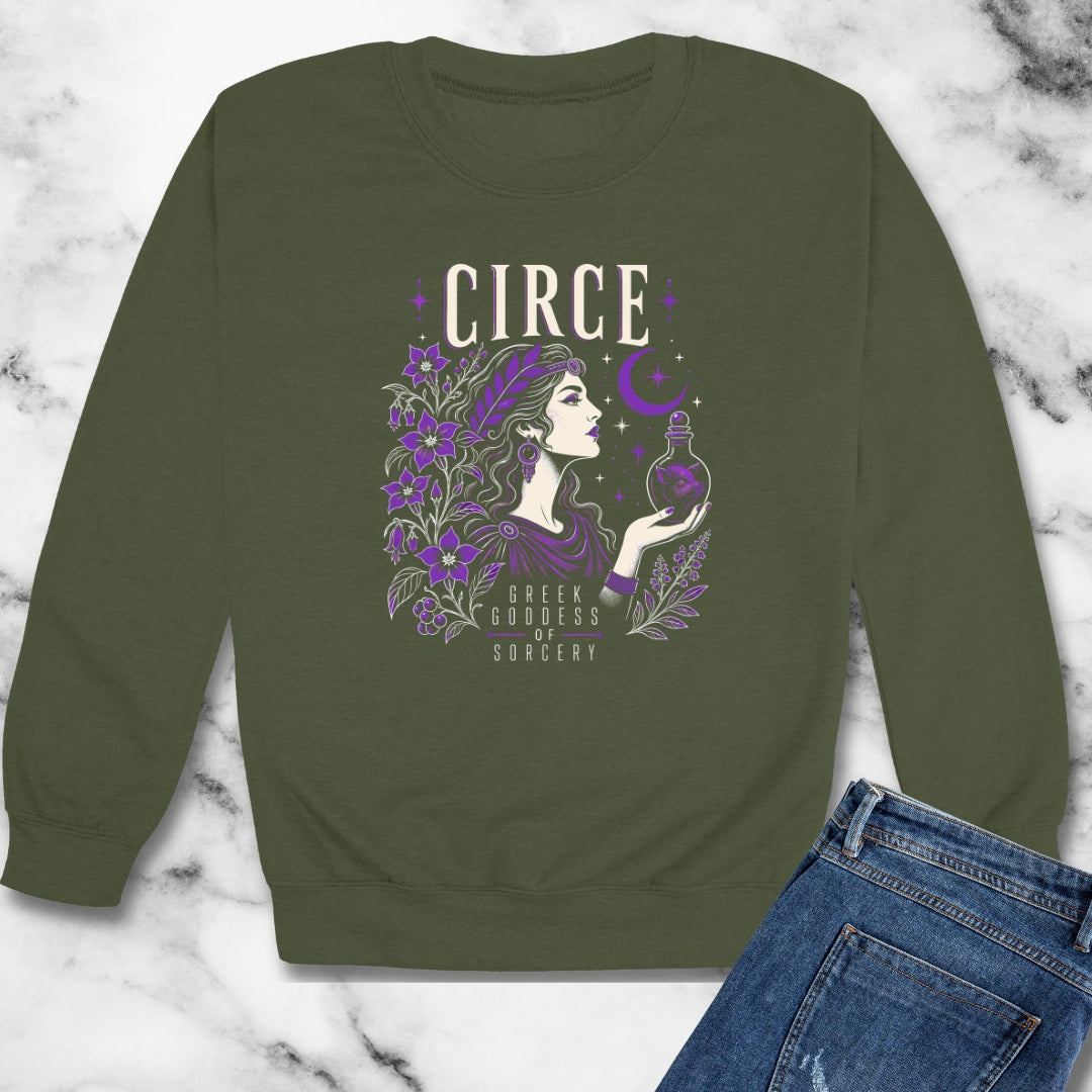 Circe Goddess of Sorcery Unisex Heavy Crewneck Sweatshirt