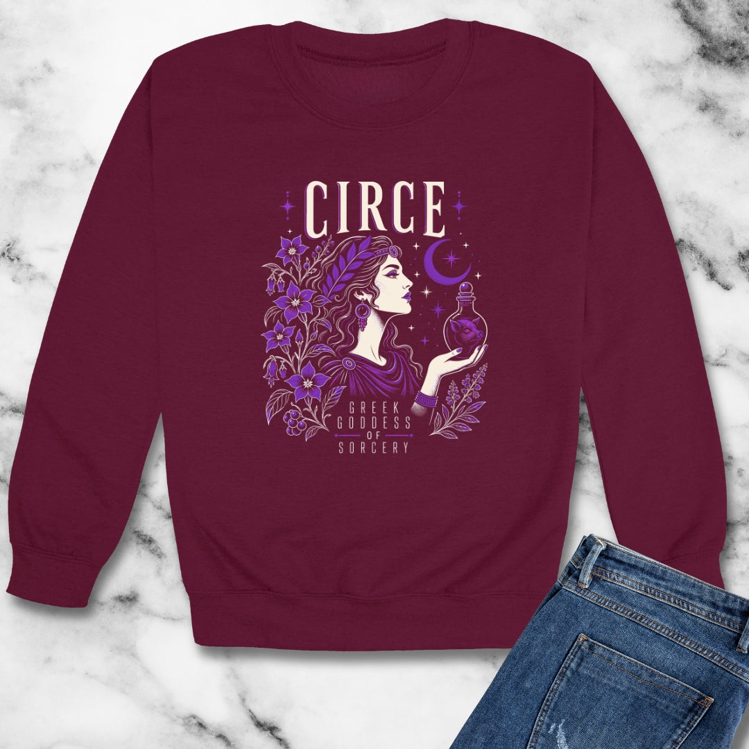 Circe Goddess of Sorcery Unisex Heavy Crewneck Sweatshirt