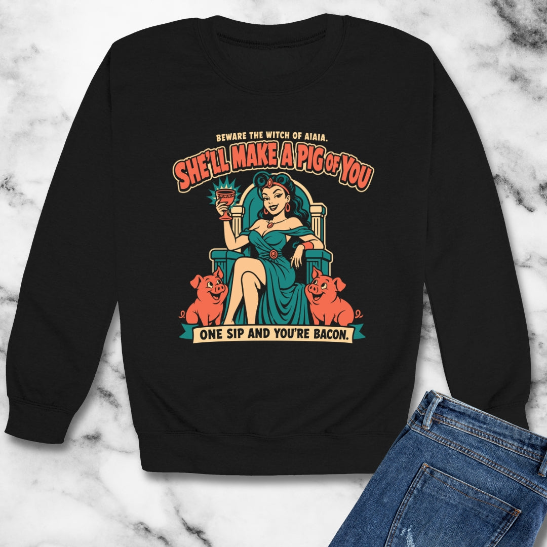 Circe's Pig Potion B Movie Unisex Heavy Crewneck Sweatshirt