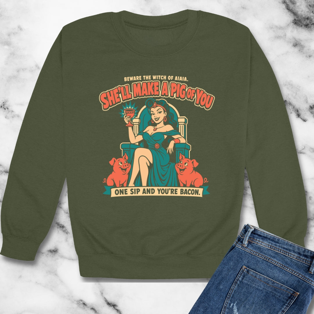Circe's Pig Potion B Movie Unisex Heavy Crewneck Sweatshirt