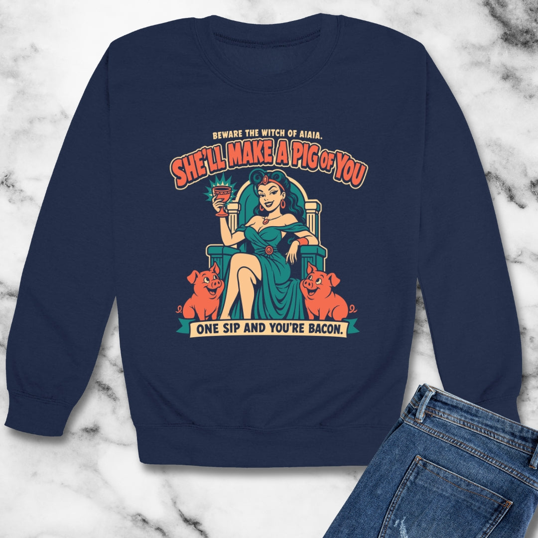 Circe's Pig Potion B Movie Unisex Heavy Crewneck Sweatshirt