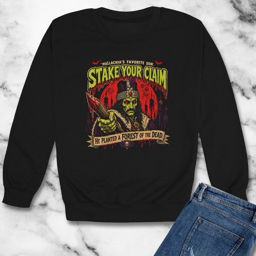 Psychobilly Vlad Tepes Unisex Heavy Crewneck Sweatshirt