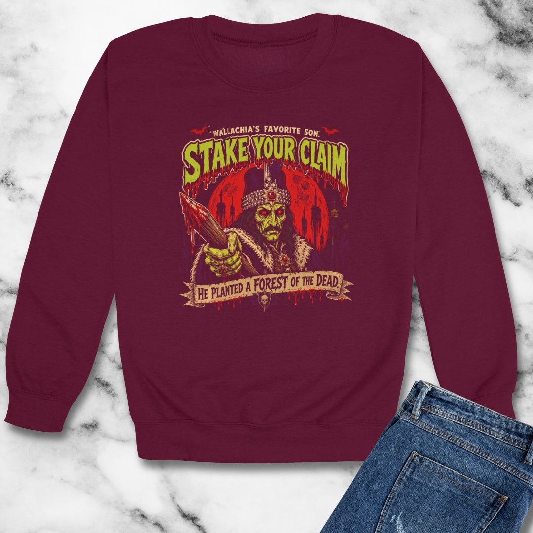 Psychobilly Vlad Tepes Unisex Heavy Crewneck Sweatshirt