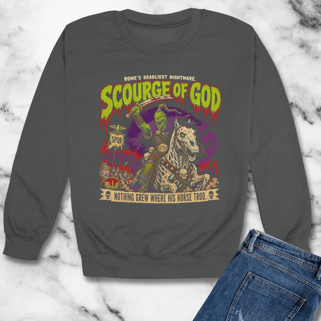 Psychobilly Attila the Hun Unisex Heavy Crewneck Sweatshirt