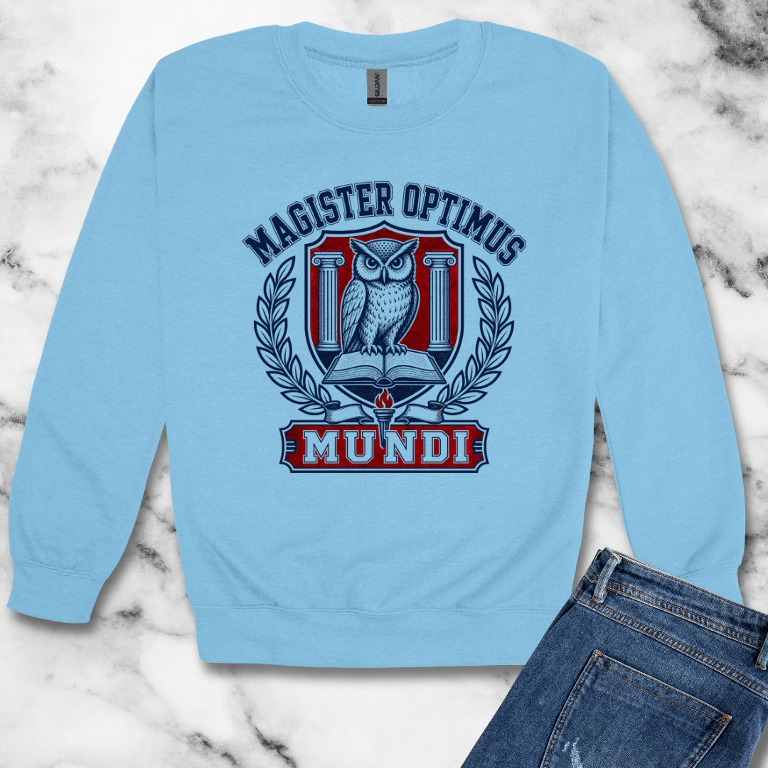 Magister Optimus Mundi Owl Unisex Heavy Crewneck Sweatshirt