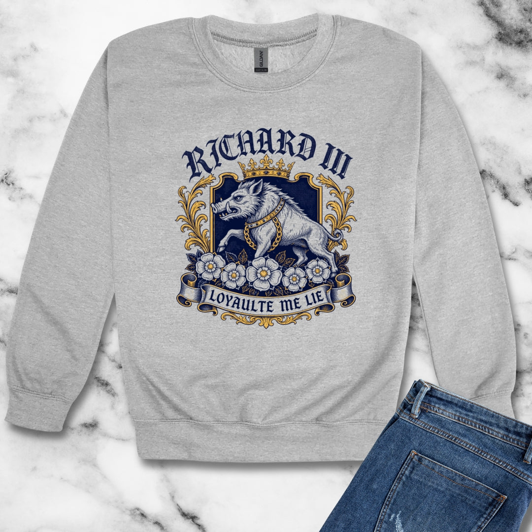 Richard III Boar Insignia Unisex Heavy Crewneck Sweatshirt